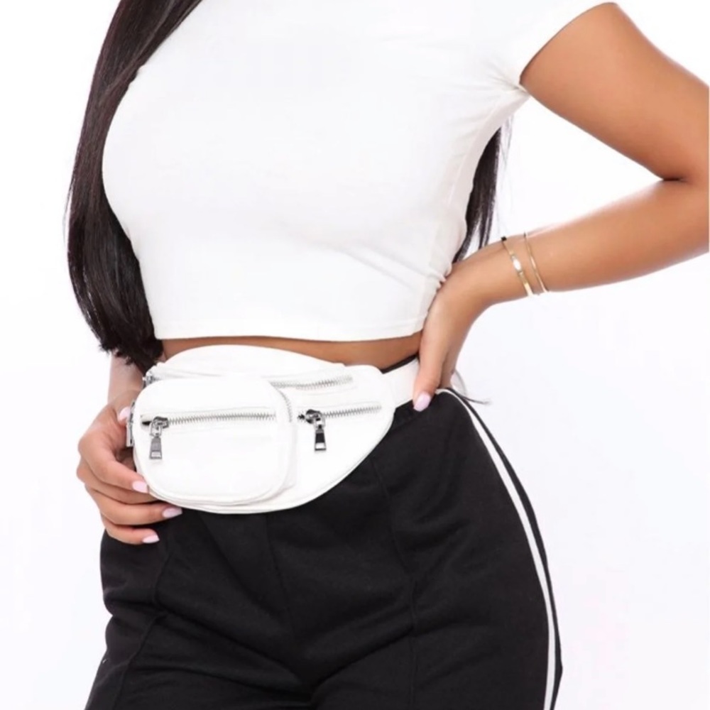 Fashion Nova White Fanny Pack